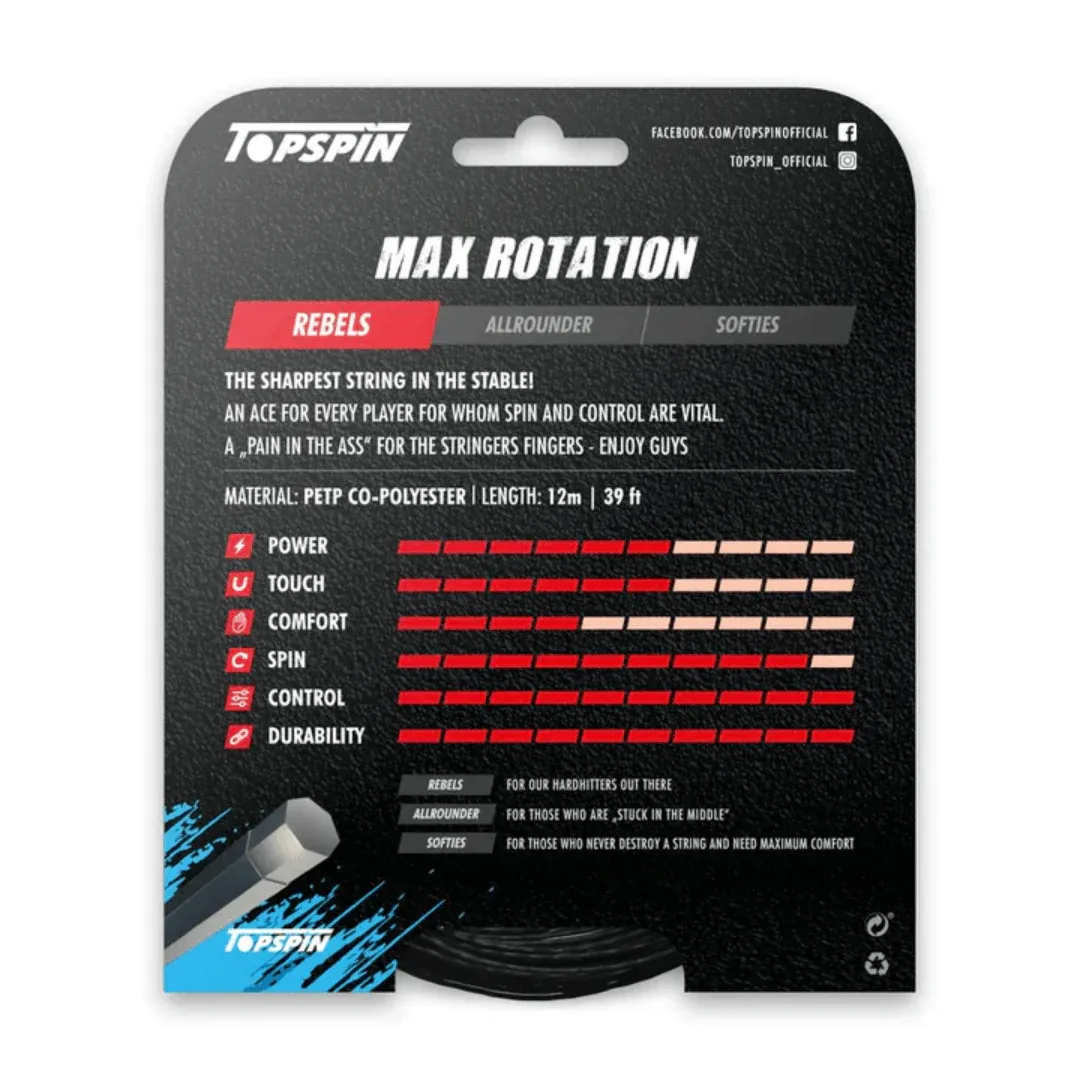 Topspin Max Rotation 1,27mm 12m String Set - Image 2